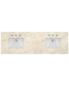 James Martin (double) 72-inch Eclos Tajnar Engineered Stone/Glass Countertop & Rectangular Sinks - 3cm Thick (040)