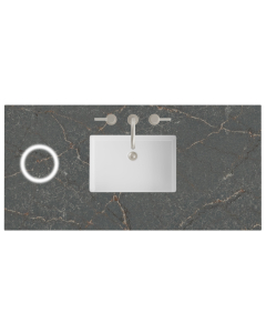 James Martin (single) 48-inch Freepower Wireless Charging Silestone Parisien Bleu Quartz Countertop & Rectangular Sink - 3cm Thick