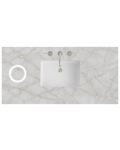 James Martin (single) 48-inch Freepower Wireless Charging Silestone Victorian Silver Quartz Countertop & Rectangular Sink - 3cm Thick