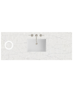 James Martin (single) 60-inch Freepower Wireless Charging Silestone Eternal Jasmine Pearl Quartz Countertop & Rectangular Sink - 3cm Thick