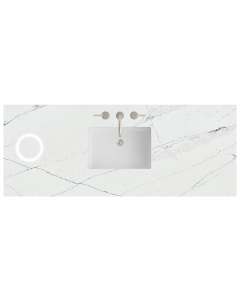 James Martin (single) 60-inch Freepower Wireless Charging Silestone Ethereal Noctis Quartz Countertop & Rectangular Sink - 3cm Thick