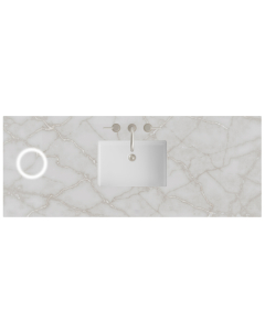 James Martin (single) 60-inch Freepower Wireless Charging Silestone Victorian Silver Quartz Countertop & Rectangular Sink - 3cm Thick