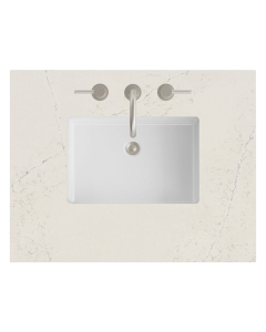 James Martin (single) 30-inch Silestone Siberian Quartz Countertop & Rectangular Sink - 3cm Thick