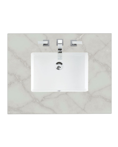 James Martin (single) 30-inch Silestone Victorian Silver Quartz Countertop & Rectangular Sink - 3cm Thick