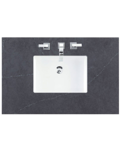 James Martin (single) 36-inch Silestone Charcoal Soapstone Quartz Countertop & Rectangular Sink - 3cm Thick