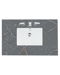 James Martin (single) 36-inch Silestone Parisien Bleu Quartz Countertop & Rectangular Sink - 3cm Thick