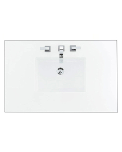 James Martin (single) 36-inch Silestone 3-Hole White Zeus Quartz Countertop & Rectangular Sink - 3cm Thick