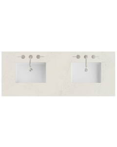 James Martin (double) 60-inch Silestone Siberian Quartz Countertop & Rectangular Sinks - 3cm Thick