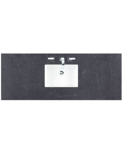 James Martin (single) 60-inch Silestone Charcoal Soapstone Quartz Countertop & Rectangular Sink - 3cm Thick