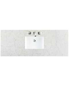 James Martin (single) 60-inch Silestone Eternal Jasmine Pearl Quartz Countertop & Rectangular Sink - 3cm Thick