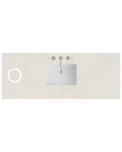 James Martin (single) 60-inch Freepower Wireless Charging Silestone Siberian Quartz Countertop & Rectangular Sink - 3cm Thick