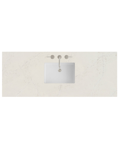 James Martin (single) 60-inch Silestone Siberian Quartz Countertop & Rectangular Sink - 3cm Thick