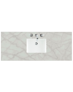 James Martin (single) 60-inch Silestone Victorian Silver Quartz Countertop & Rectangular Sink - 3cm Thick
