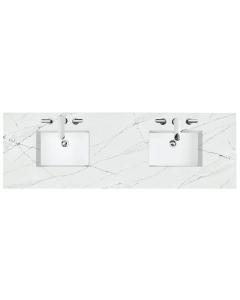 James Martin (double) 72-inch Silestone Ethereal Noctis Quartz Countertop & Rectangular Sinks - 3cm Thick