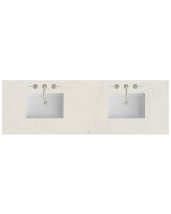 James Martin (double) 72-inch Silestone Siberian Quartz Countertop & Rectangular Sinks - 3cm Thick