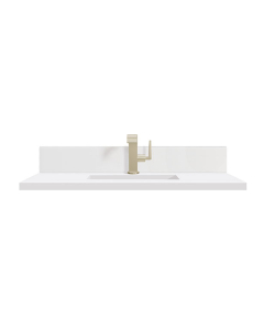 James Martin (single) 36-inch Silestone White Zeus Quartz Single-Hole Top + Backsplash/Sink - 3cm Thick