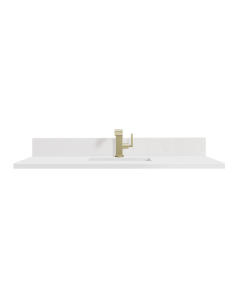 James Martin (single) 48-inch Silestone White Zeus Quartz Single-Hole Top + Backsplash/Sink - 3cm Thick