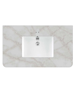 James Martin (single) 36-inch Silestone Victorian Silver Rounded Quartz Countertop & Rectangular Sink - 3cm Thick / 1-Hole