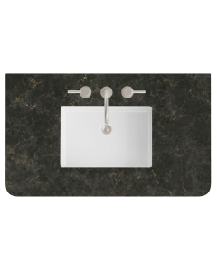 James Martin (single) 36-inch Eclos Phantome Rounded Engineered Stone/Glass Countertop & Rectangular Sink - 3cm Thick / 3-Hole