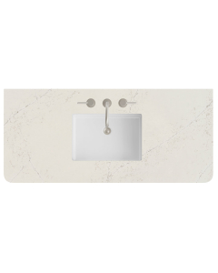 James Martin (single) 48-inch Silestone Siberian Rounded Quartz Countertop & Rectangular Sink - 3cm Thick / 3-Hole