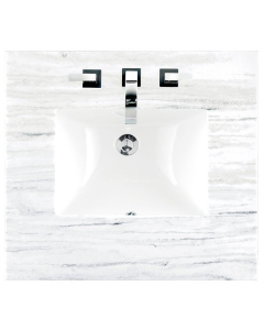 James Martin (single) 26-inch Arctic Fall Solid Surface Countertop & Rectangular Sink - 3cm Thick