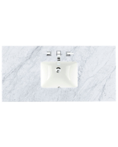 James Martin (single) 48-inch Carrara Marble Countertop & Rectangular Sink - 3cm Thick