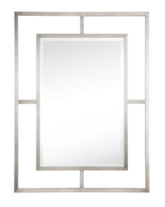 James Martin Boston 30-Inch Brushed Nickel Mirror