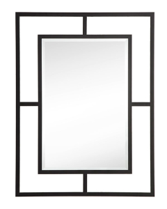 James Martin Boston 30-Inch Matte Black Mirror