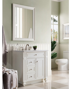 James Martin Bristol (single) 30-Inch Bright White Bathroom Vanity - 157-V30-BW