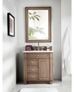 James Martin Bristol (single) 30-Inch Whitewashed Walnut Vanity - 157-V30-WW