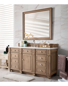James Martin Bristol (single) 60-Inch Whitewashed Walnut Vanity Cabinet - 157-V60S-M-WW