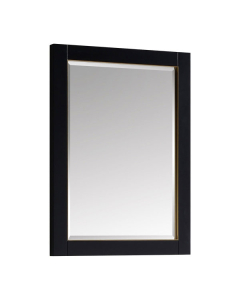 Avanity Mason 24-Inch Black Modern Bathroom Mirror with Gold Trim