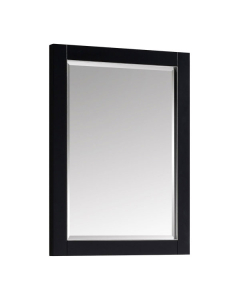 Avanity Mason 24-Inch Black Modern Bathroom Mirror with Silver Trim