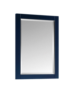 Avanity Mason 24-Inch Navy Blue Modern Bathroom Mirror with Silver Trim