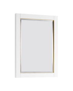Avanity Mason 24-Inch White Modern Bathroom Mirror with Gold Trim