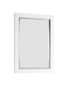 Avanity Mason 24-Inch White Modern Bathroom Mirror with Silver Trim