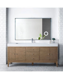 James Martin Linear (single) 72.5-Inch White Washed Walnut Vanity - 210-V72S-WW