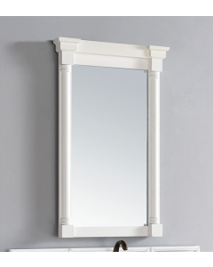 James Martin Savannah & Providence 27-Inch Bright White Traditional Bathroom Mirror