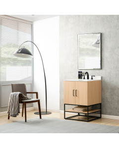 Pinesdale (single) 24-Inch Oak Bathroom Vanity With Top/Sink & Mirror