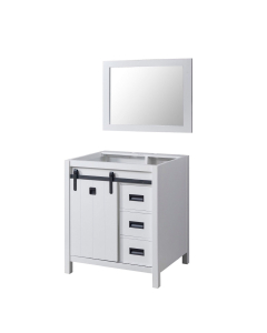 Calistoga (single) 32-Inch White Bathroom Vanity - Cabinet & Mirror Only