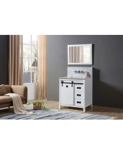 Calistoga Premium (single) 32-Inch White Bathroom Vanity With Top/Sink & Mirror