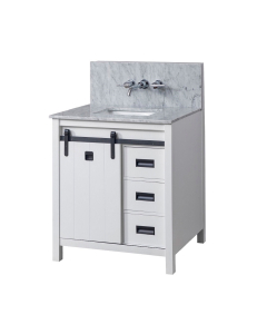 Calistoga Premium (single) 32-Inch White Bathroom Vanity With Top/Sink