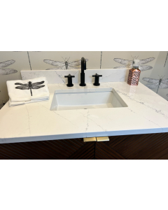 36-Inch Silestone Ethereal Noctis Quartz Backsplash