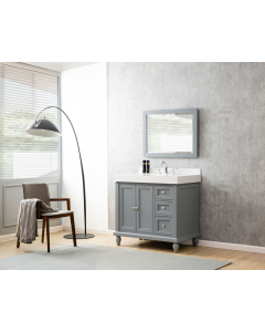 Artesia Exclusive (single) 36-Inch Gray Bathroom Vanity With Top/Sink & Mirror