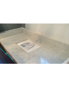 Silestone 48-inch Eternal Pearl Jasmine Quartz Backsplash & Optional Sidesplashes - 2cm Thick
