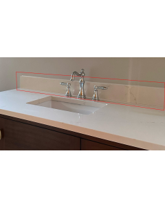Silestone 48-inch Ethereal Noctis Quartz Backsplash & Optional Sidesplashes - 2cm Thick