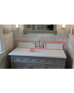 48-inch Genuine Zeus white Silestone Backsplash