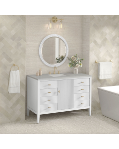 James Martin Myrrin (single) 48-Inch Bright White Vanity - 485-V48-BW