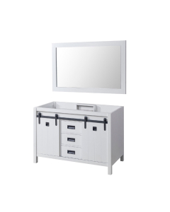 Calistoga (double) 48-Inch White Bathroom Vanity - Cabinet & Mirror Only