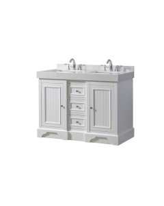 Amador Exclusive (double) 48-Inch White Bathroom Vanity With Top/Sinks